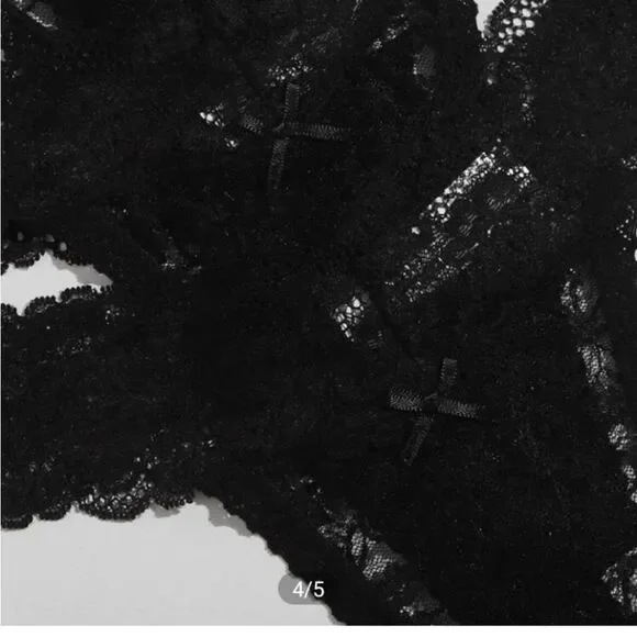 Sexy Black Lace Fishnet BodyStocking With Stockings / Bodysuit Lingerie Outfit - Picture 14 of 14